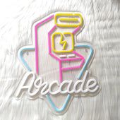 Neon Sign Of Arcade, Led Sign Of Color Game Machine, Usb Power Supply Switch, Used For Game Room, Man Cave And Room Decor.