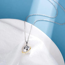 Urn Necklace Silver Moon Star Keepsake Necklace for Ashes Cremation Jewelry Memorial Ashes Pendant Necklaces for Women Men