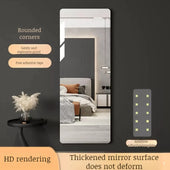 Household Fullbody Self-adhesive Mirror Stickers No punch Flexible  Mirror Wall Stickers Acrylic Fitting Mirror Living Room Deco