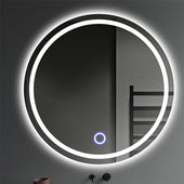 LED HD Smart Bathroom Mirror with Lights Circle Backlit Bathroom Mirror Wall Mounted Illuminated Mirror advanced Bathroom Mirror