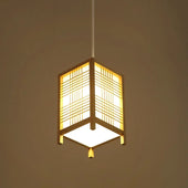 Wooden Modern Bedroom Bar Small Chandelier Bamboo Lamp Aisle Tea Room Small Lamp Handmade Bamboo Restaurant Lamp Art Lamps
