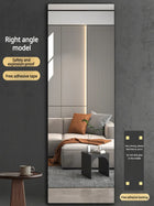 Household Fullbody Self-adhesive Mirror Stickers No punch Flexible  Mirror Wall Stickers Acrylic Fitting Mirror Living Room Deco