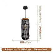Retro Rattan Chandelier Vintage Wicker Pendant Lamp For Living Room Kitchen Restaurant Hotel Home Decor LED Bamboo Pendant Light