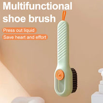 Soft Automatic Liquid Shoe Brush Multifunction Cleaning Shoe Brush  Long Handle Clothes Brush Soap Brush With Hook Clean Tool