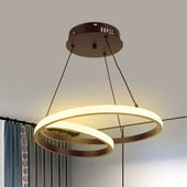 Nordic Luxury Hanging Light Adjustable LED Pendant Chandelier High Brightness for Living Room Dining Room Bedroom Decor Ornament