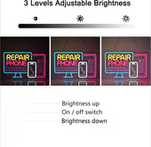 Phone Repair Neon Sign USB Powered LED Neon Light for Business Cellphone Tablet Laptop Desktop Computer Repair Shop Wall Decor