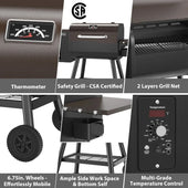 Wood Pellet Grill & Smoker,BBQ Grill with Auto Temperature Control,467 Sq In Cooking Area,for Outdoor Cooking