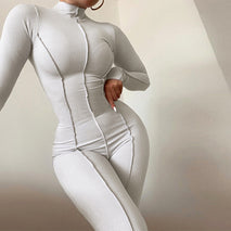 New Women's Fashion High Collar Tight High Waist Casual Solid Color Sports Jumpsuit is on eShopoly. We target your wish for express pretty little things, usually hot topic but missguided fashion. its best buy today for free shipping we are similar in prices seen on fashion nova, shein, temu, H&M and Forever 21