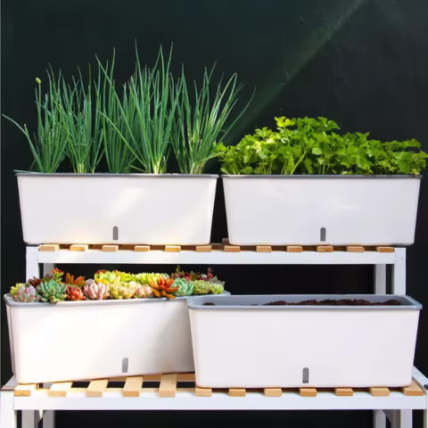 Self-Watering Indoor Planter Set (3-Piece)